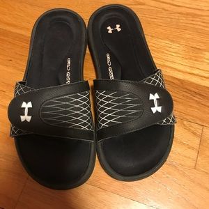 Under Armour black slides